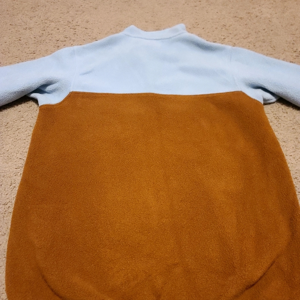 Wms S, Patagonia Synchilla Light Blue and Amber Fleece Pullover - Picture 7 of 8
